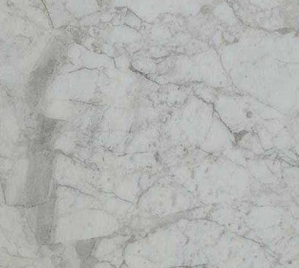 Grey Calacatta Vagli marble slab displayed