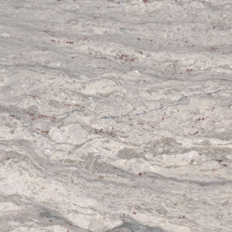 White River granite slab displayed outdoors