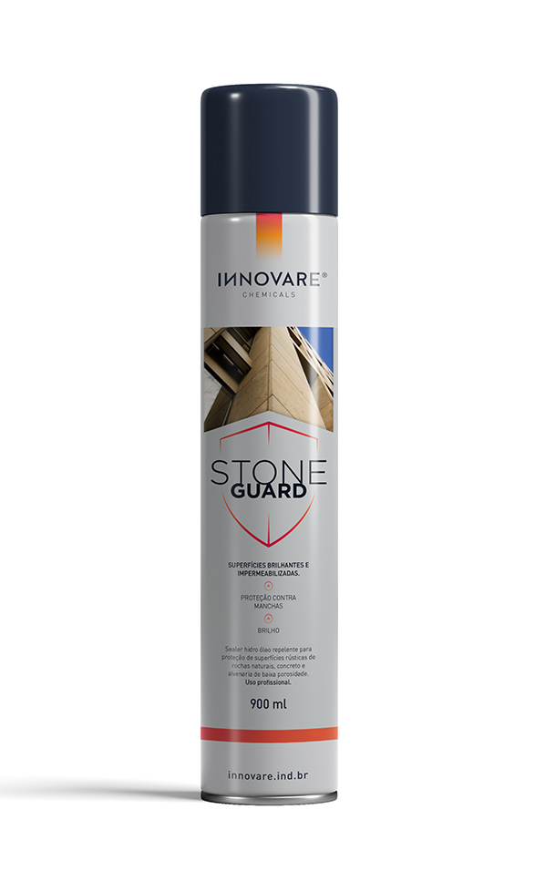 Stone Guard spray bottle on granite counter