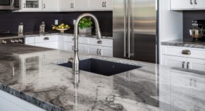 Kitchen with most popular Granite Countertops and stainless steel appliances