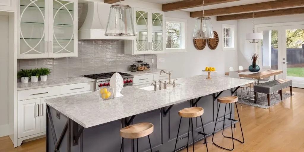 White Pearl Granite in Kitchen