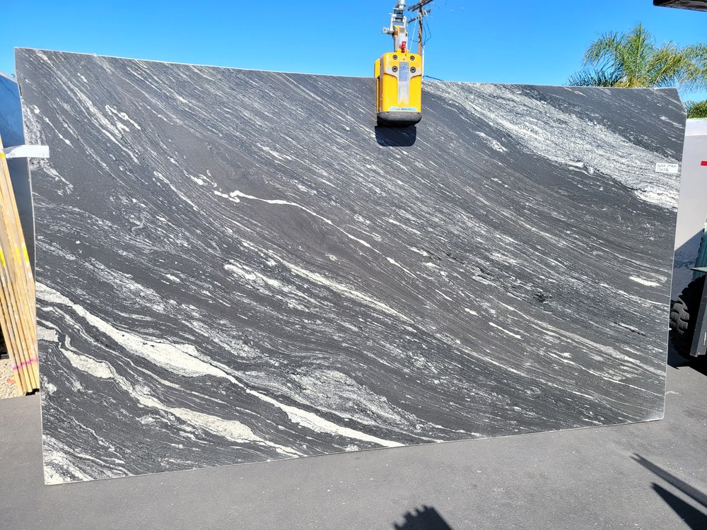 Black Storm granite slab full view