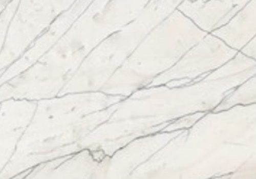 White Giotto quartzite slab displayed