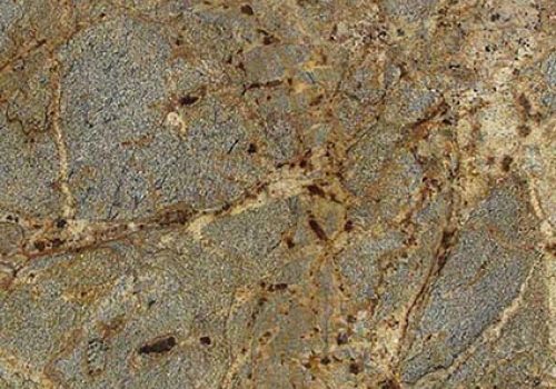 Black Lapidus granite slab displayed