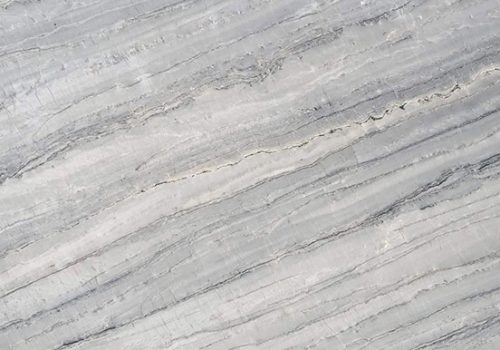 Platinus Quartzite slab with white and grey veining
